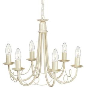 Elstead MN6 IVO/GLD Minster 6 Light Ceiling Chandelier In Ivory/Gold - Fitting Only