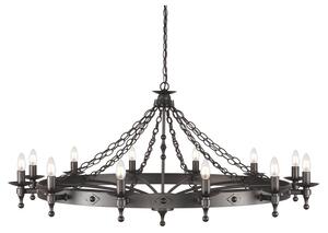 Elstead WR12-GRAPHITE Warwick 12 Light Ceiling Chandelier In Graphite
