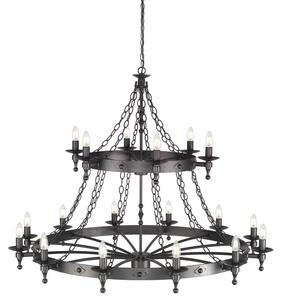 Elstead WR18-GRAPHITE Warwick 18 Light Ceiling Chandelier In Graphite
