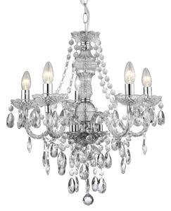 Searchlight 8885-5CL Marie Therese 5 Light Clear Acrylic Chandelier