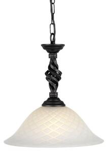 Elstead PB/P BLACK Pembroke 1 Light Ceiling Pendant In Black With Glass Shade