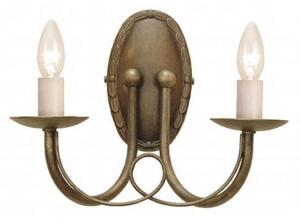 Elstead MN2 BLK/GLD Minster 2 Light Wall Light In Black/Gold - Fitting Only