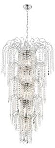 Searchlight 1313-13CC Waterfall Chrome 13 Light Large Crystal Pendant