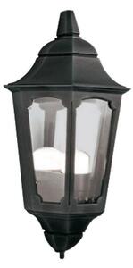 Elstead PR7 BLACK Parish 1 Light Exterior Half Lantern In Black - H: 420mm