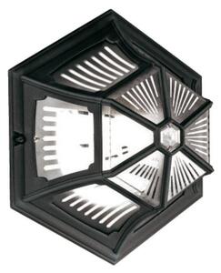 Elstead PR12 BLACK Parish 1 Light Exterior Flush Ceiling Lantern In Black