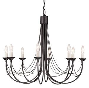 Elstead CB8 BLACK Carisbrooke 8 Light Multi-Arm Chandelier In Black - Fitting Only