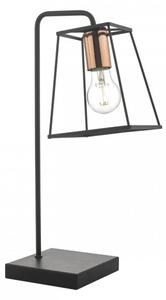 Dar TOW4122 Tower 1 Light Table Lamp In Black And Copper