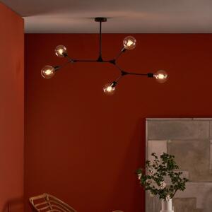 Dar EUP0539 Euphemia 5 Light Ceiling Pendant In Black