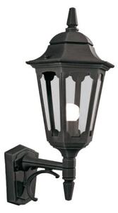 Elstead PR1 BLACK Parish 1 Light Exterior Up Wall Lantern In Black