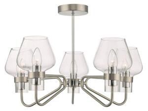 Dar KET5446 Keta 5 Light Ceiling Pendant In Satin Chrome