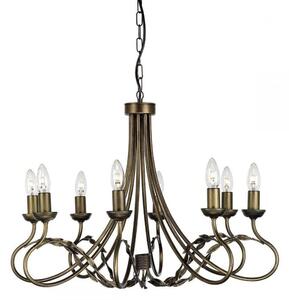 Elstead OV8 BLK/GOLD Olivia 8 Light Chandelier Light In Black/Gold - Fitting Only
