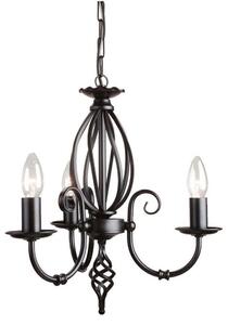 Elstead ART3 BLACK Artisan 3 Light Chandelier In Black - Fitting Only