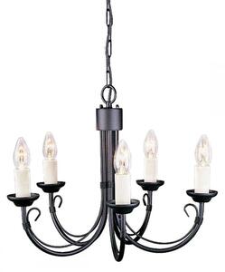 Elstead CH5 BLACK Chartwell 5 Light Chandelier In Black - Fitting Only
