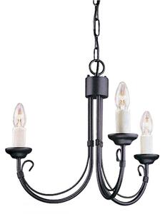 Elstead CH3 BLACK Chartwell 3 Light Chandelier In Black - Fitting Only