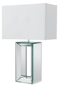 Searchlight REFLECTIONS 1610 Large Mirror Table Lamp With White Shade