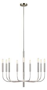 FE-BRIANNA9-PN Brianna 9 Light Chandelier In Polished Nickel - Fitting Only