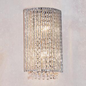 Endon 81978 Galina 2 Light Wall Light In Chrome Plate And Clear Crystal