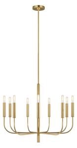 FE-BRIANNA9-BB Brianna 9 Light Chandelier In Burnished Brass - Fitting Only