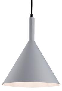Firstlight 3717GR Everest 1 Light Ceiling Pendant In Grey With White Inside