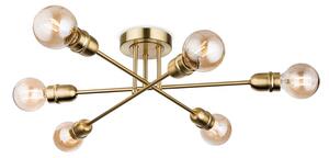 Firstlight 3701BR Trident 6 Light Flush Ceiling Light In Brushed Brass