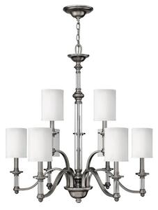 HK/SUSSEX9 Sussex 9 Light Brushed Nickel Chandelier