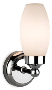 Firstlight 3749CH Reef Bathroom 1 Light LED Wall Light In Chrome And Opal Glass