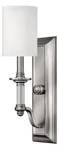 HK/SUSSEX1 Sussex 1 Light Brushed Nickel Wall Light with Shade