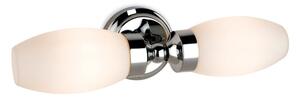 Firstlight 3750CH Reef Bathroom 2 Light LED Wall Light In Chrome And Opal Glass