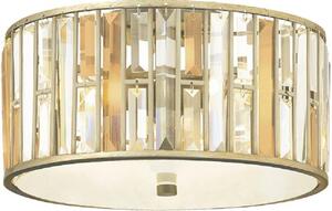 HK/GEMMA/F SL Gemma 3 Light Flush Silver Leaf Ceiling Light