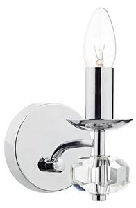 Dar OLE0750 Oleana Single Chrome and Glass Wall Light