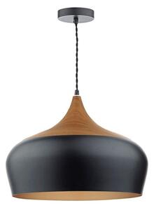 Dar GAU8622 Gaucho Large Black Single Ceiling Pendant Light