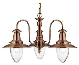 Searchlight 5333-3CU Fisherman 3 Light Ceiling Pendant In Copper