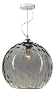 Dar AUL0110 Aulax 1 Light Dimple Smoked Glass Ceiling Pendant Light