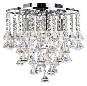 Searchlight 3494-4CC Dorchester 4 Light Crystal Flush Ceiling Light