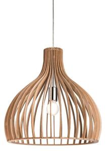 Firstlight 3714 Cadiz 1 Light Domed Ceiling Pendant In Natural Wood