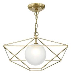 Dar ORS0135 Orsini Pendant Ceiling Light In Old Gold