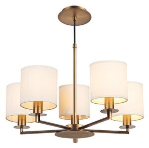 Dar TYL0563 Tyler 5 Light Pendant Ceiling Light In A Rustic Bronze Finish