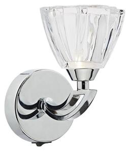 Dar VIT0750 Vito 1 Light Polished Chrome Crystal Wall Light