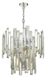 Dar ODI0620 Odile 6 Light Pendant Ceiling Light In Polished Nickel