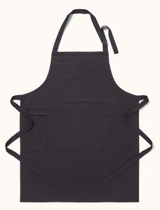 Black Plain Unisex Apron with Large Front Pocket 100% Cotton