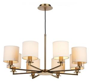 Dar TYL0863 Tyler 8 Light Pendant Ceiling Light In A Rustic Bronze Finish