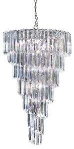 Searchlight 7999-9CC Sigma 9 Light Chrome Chandelier with Large Acrylic Blocks