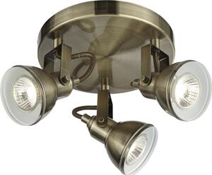 Searchlight 1543AB Focus Antique Brass 3 Light Spotlight