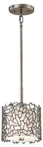 KL-SILVER-CORAL-MP Silver Coral Modern Single Pendant Ceiling Light