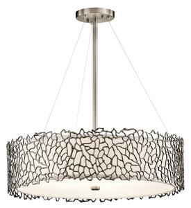 KL-SILVER-CORAL-P-B Silver Coral Large Pendant Ceiling Light