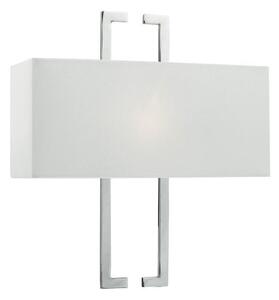 Dar NIL0750 Nile Wall Light In Polished Chrome With Faux Silk Ivory Shade