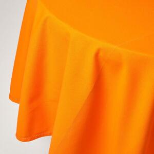 Homescapes Plain Cotton Orange Tablecloth, 70 Inches Round