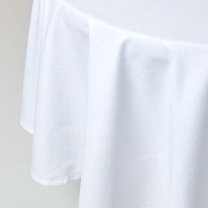 Homescapes Plain Cotton White Tablecloth, 70 Inches Round