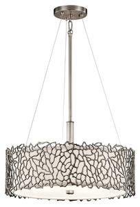 Silver Coral 3 Light Dual Mount Ceiling Pendant Light KL-SILVER-CORAL-P-A