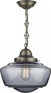 David Hunt Lighting STO0110 Stowe 1 Light Antique Brass Smoked Glass Ceiling Pendant